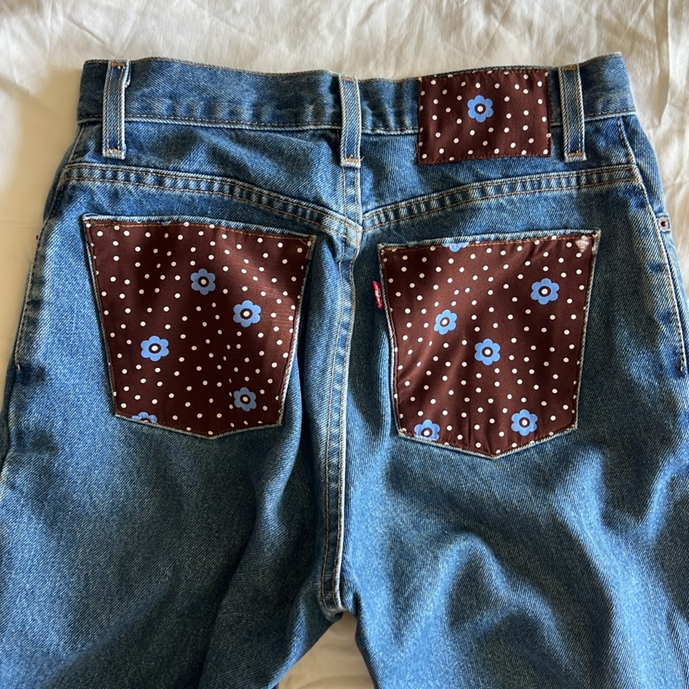 Caro editions silk denim jean